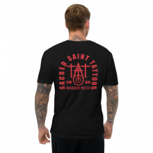 Sacred Saint Tattoos Tombstone Red Short Sleeve T-shirt